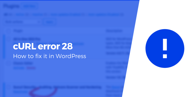 Как исправить «Ошибка cURL 28» на сайтах WordPress